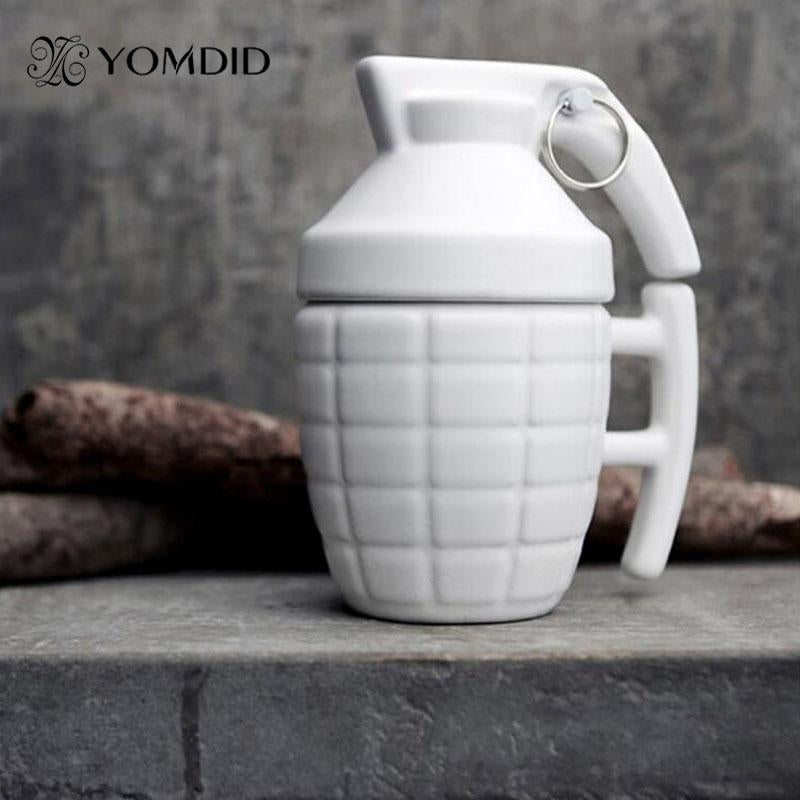 Creative Grenade Coffee Mugs  Practical Water cup with Lid Funny Gifts Granada creativa taza de cafe