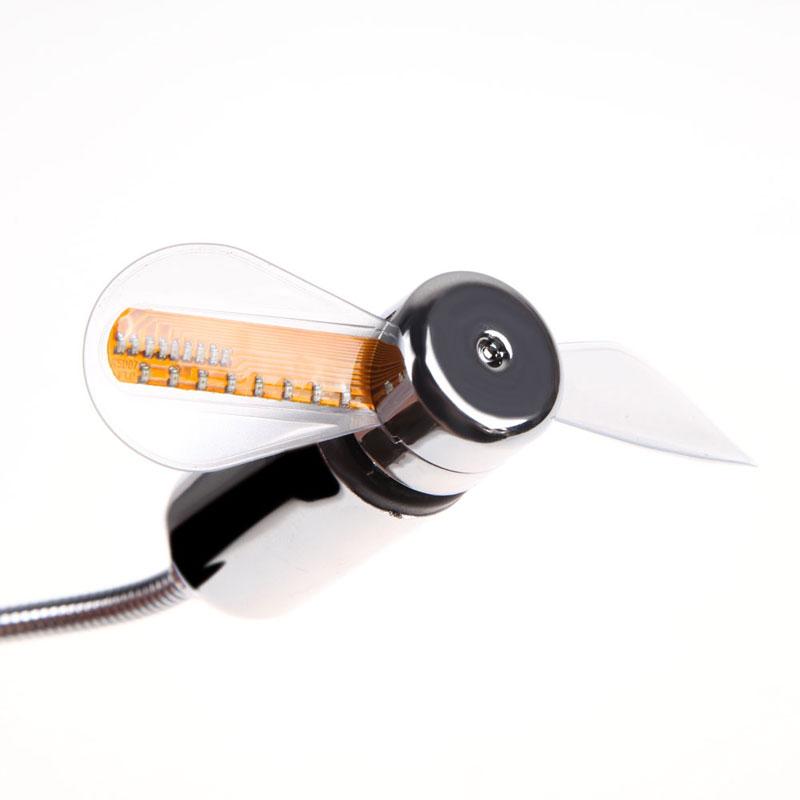 LED Light USB Fan Time Clock Desktop Mini Flexible