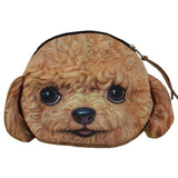 Cute Cat Face Printing Zipper Coin Purses Women Cartoon Coin Wallets Ladies Makeup Storage Bag