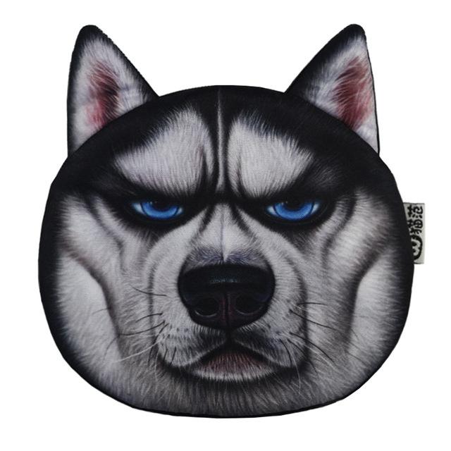 Cute Cat Face Printing Zipper Coin Purses Women Cartoon Coin Wallets Ladies Makeup Storage Bag