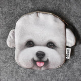 Cute Cat Face Printing Zipper Coin Purses Women Cartoon Coin Wallets Ladies Makeup Storage Bag