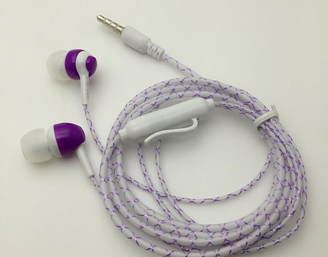 LED Glow In The Dark Earphones w/Zipper Earphones
