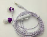LED Glow In The Dark Earphones w/Zipper Earphones